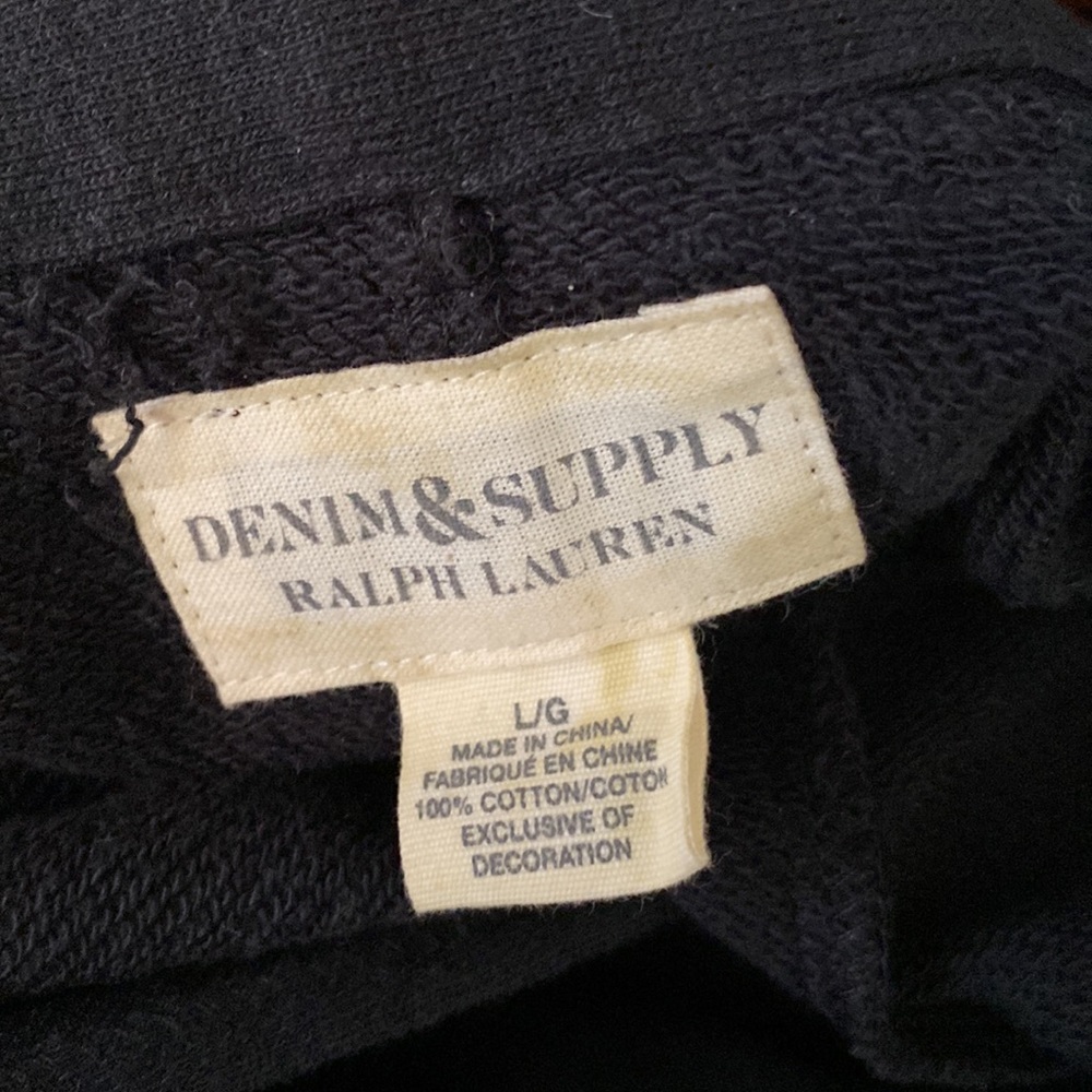 Denim & Supply Ralph Lauren Black Coat with White Trim - Picture 8 of 13